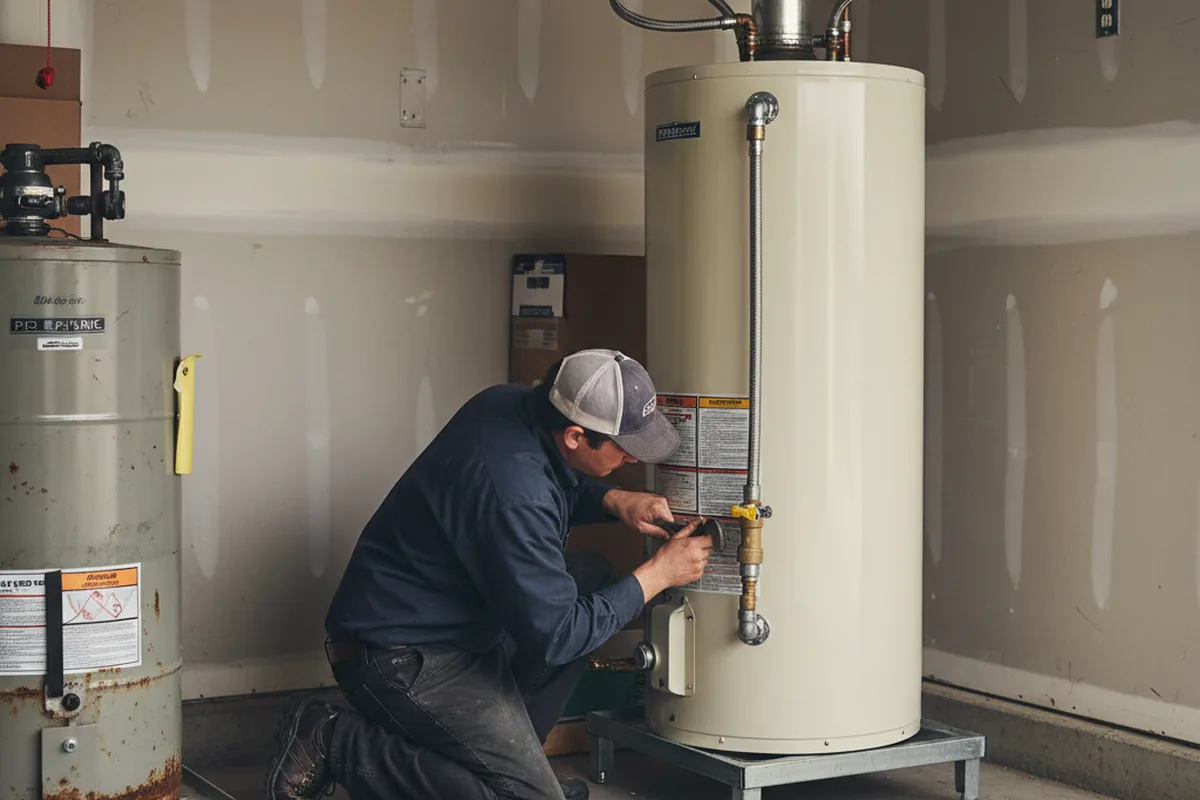 Water heater and shutoff valve replacement in Humptulips